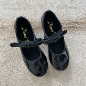Black Velcro tap dance shoes